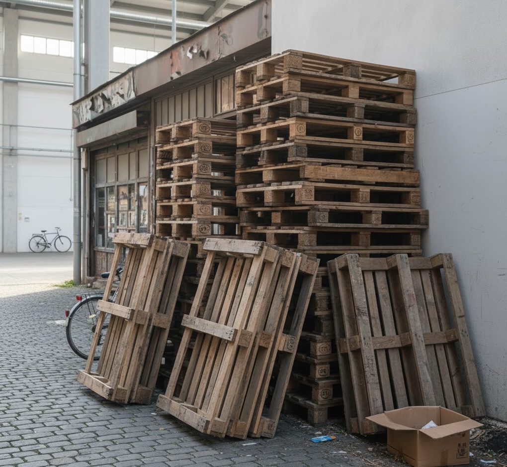 Charlotte Pallets warehouse with stacked quality pallets